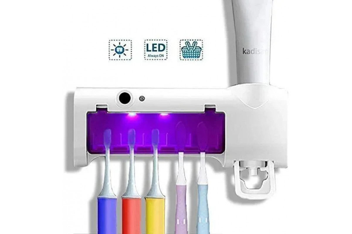 Диспенсер для зубної пасти та щіток із УФ-стерилізатором Toothbrush Sterilizer JX008