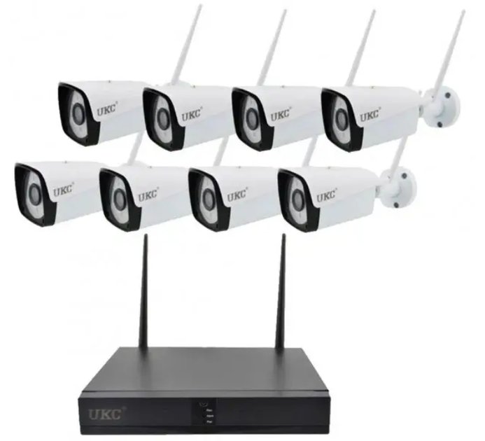 Комплект бездротового відеоспостереження на 8 камер WIFI HD Security Recording System HF006