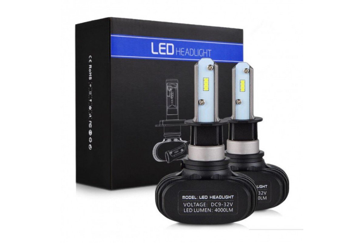 Автомобільні LED лампи S1 HB4 (9006) — Яскраве світло та надійність без вентилятора