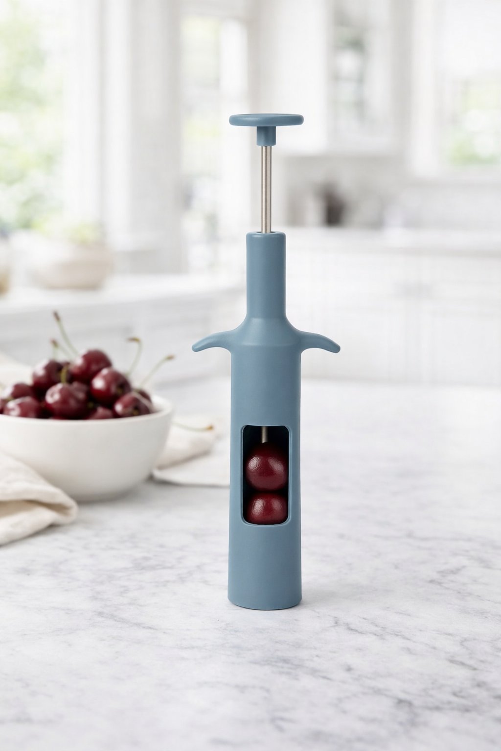 Вишнечистка (Відокремлювач кісточок) DATE CORER (VELEKA-851) — Швидка підготовка ягід без зайвих зусиль,Блакитна