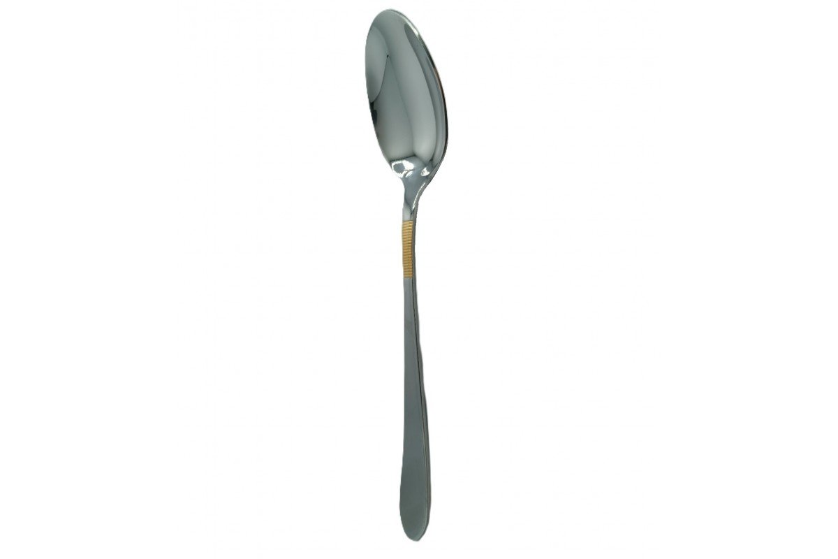 Набір столових ложок Cutlery Set CD-22 (6 шт.) — Хром та золота класика