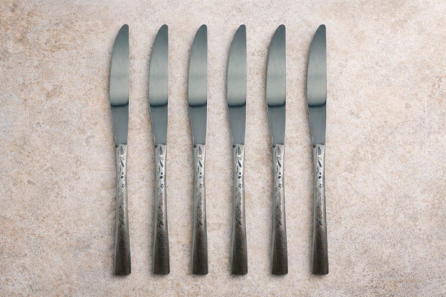Набір столових ножів Cutlery Set CD-35 (6 шт.) — Ергономіка та дзеркальне гравірування