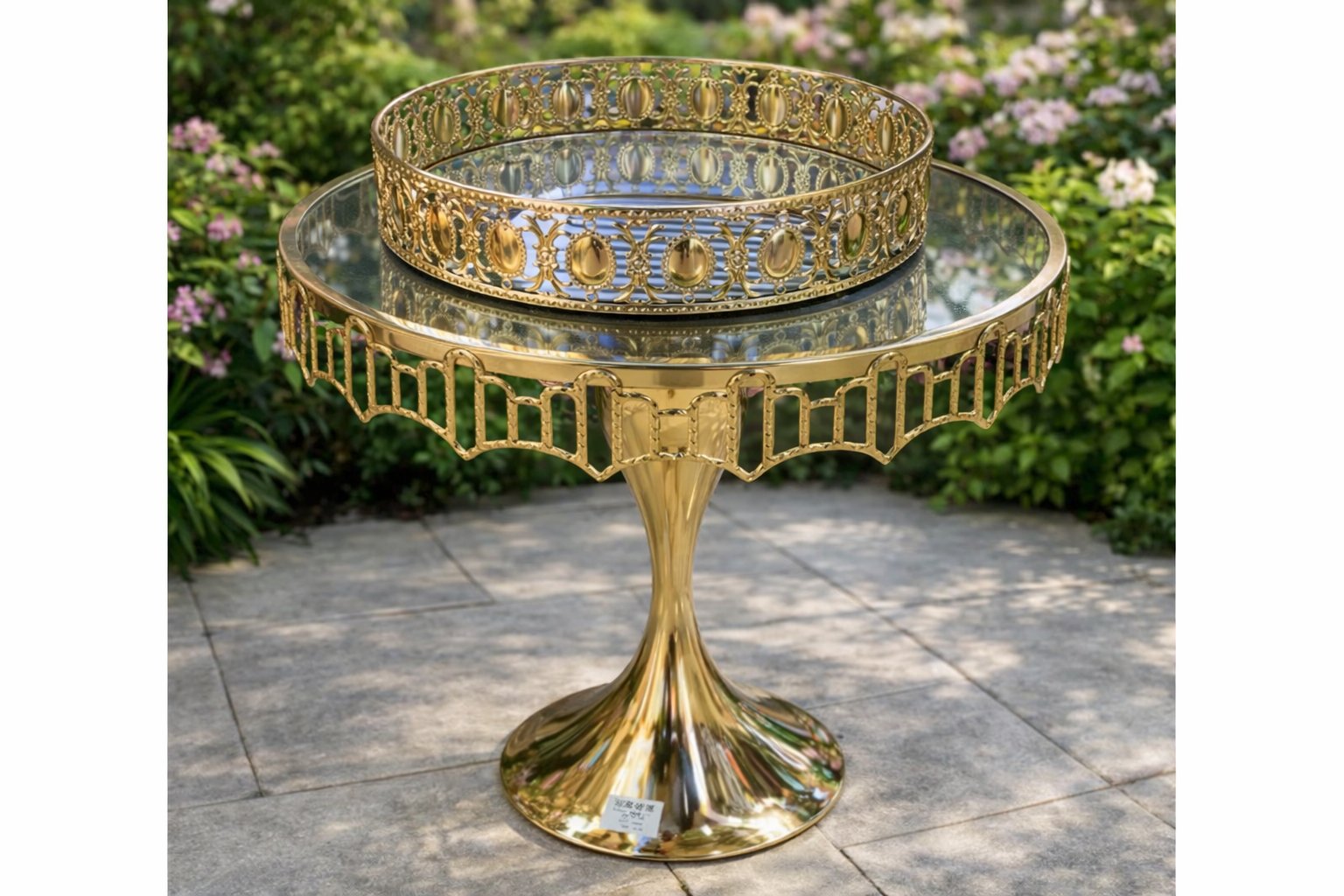 Елітний Набір Золотих Підставок для Десертів Cake Plate 16412-3 — Вершина Естетики та Розкоші