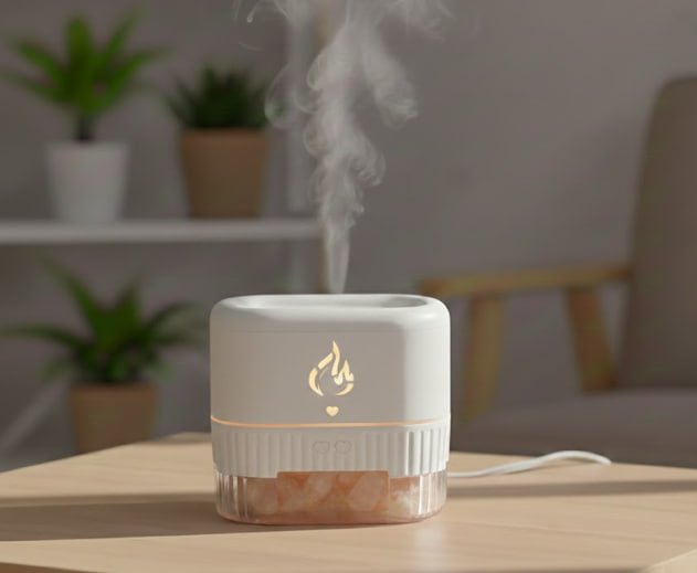 Зволожувач повітря з камінням Aroma Diffuser UV-3 / FT-1933 — Естетика та Здоров'я,Білий
