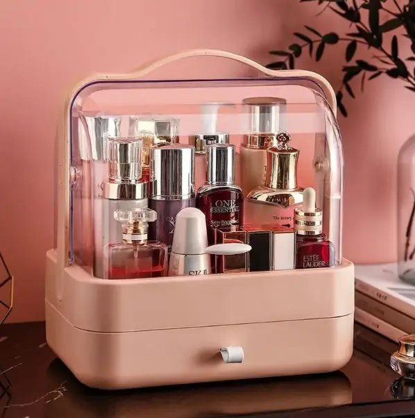 Настільний органайзер для косметики YM206 Single Drawer — Елегантна організація вашого простору,Рожева