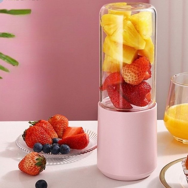 Портативний USB блендер Juicing Cup N8 — Ваш персональний шейкер для вітамінних напоїв,Рожевий