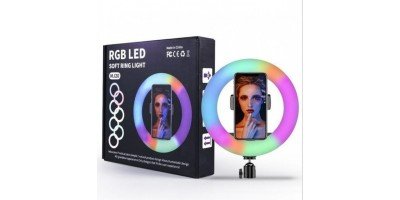 Кільцева LED лампа RGB MJ20 (20 см) — Кольорове світло для творчих ідей