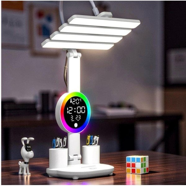Настільна лампа KRX-104 LED (4-в-1) — Потужне освітлення та клімат-контроль