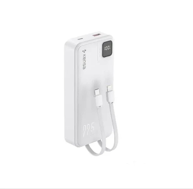 Повербанк KENSA KP-89 20000mAh 22.5W — Потужна енергія для вашого комфорту,Білий