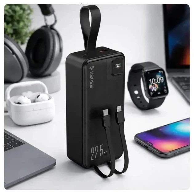 Повербанк KENSA 30000 mAh 22.5W — Екстремальна ємність та надшвидка зарядка