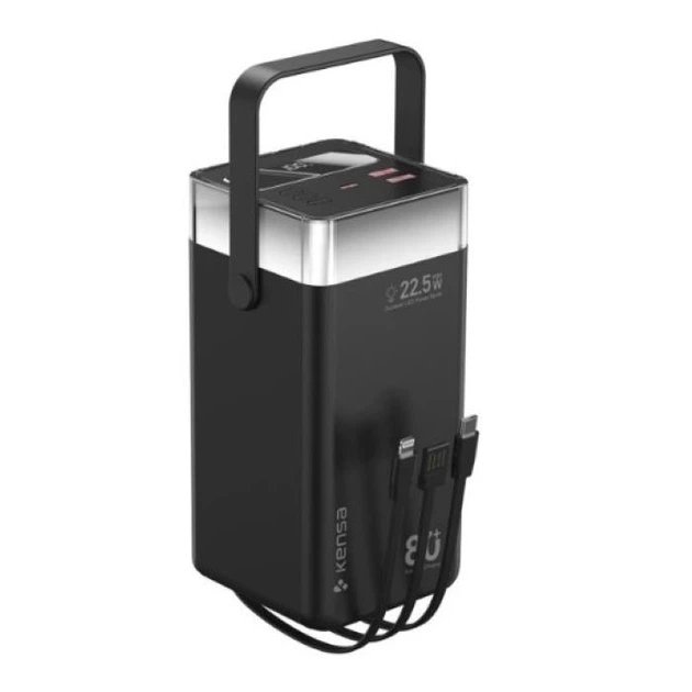 Повербанк KENSA 80000 mAh 22.5W — Надпотужна станція живлення з ліхтарем