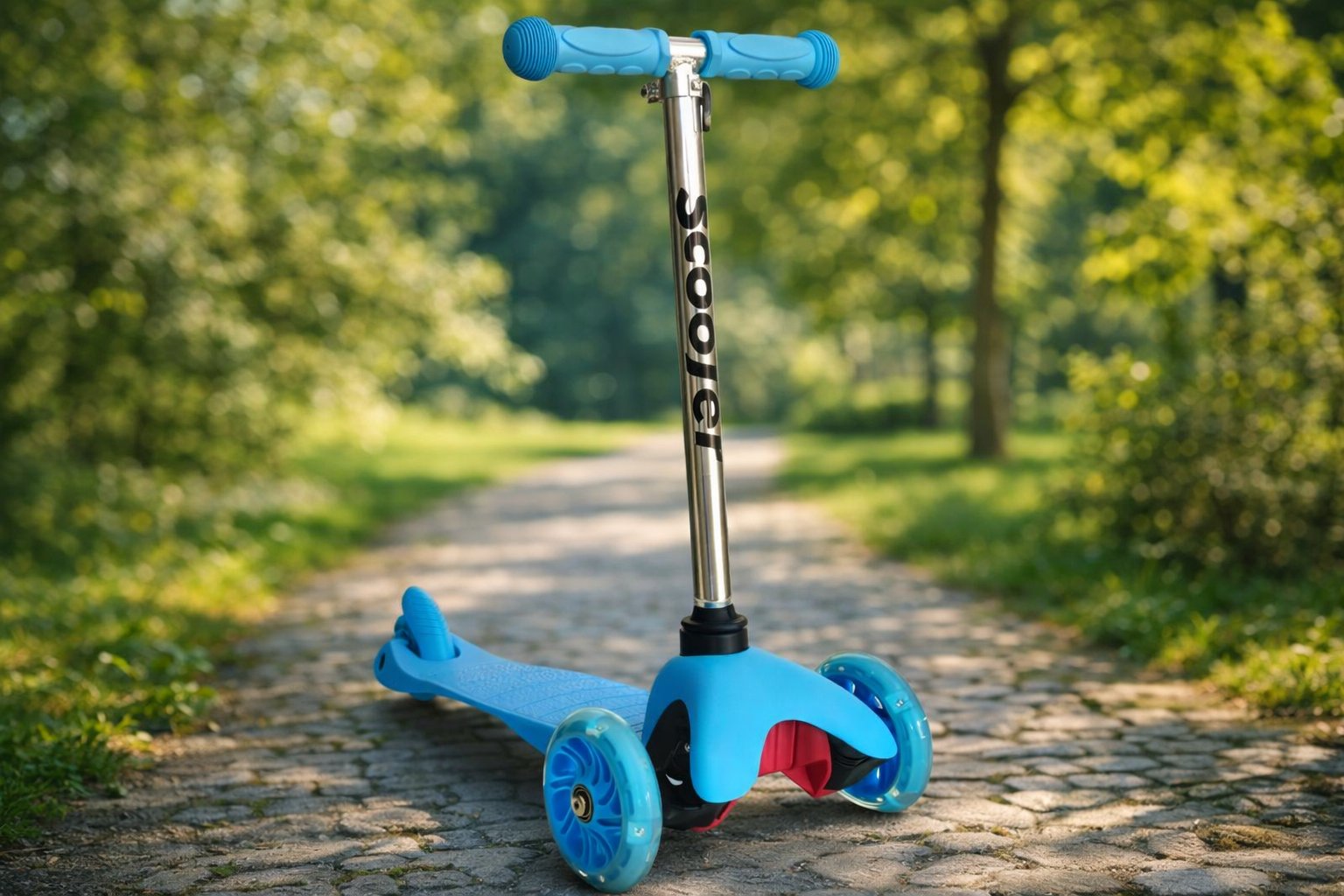 Дитячий триколісний самокат Scooter Mini 073: Перший транспорт для яскравих прогулянок,Блакитний