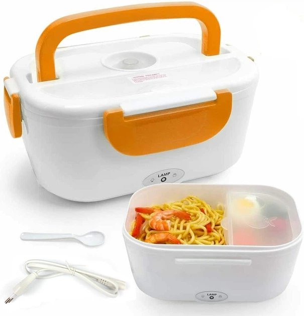 Термо Ланч-бокс з підігрівом (The Electric Lunch Box) — Гарячий обід у будь-який час,Помаранчевий