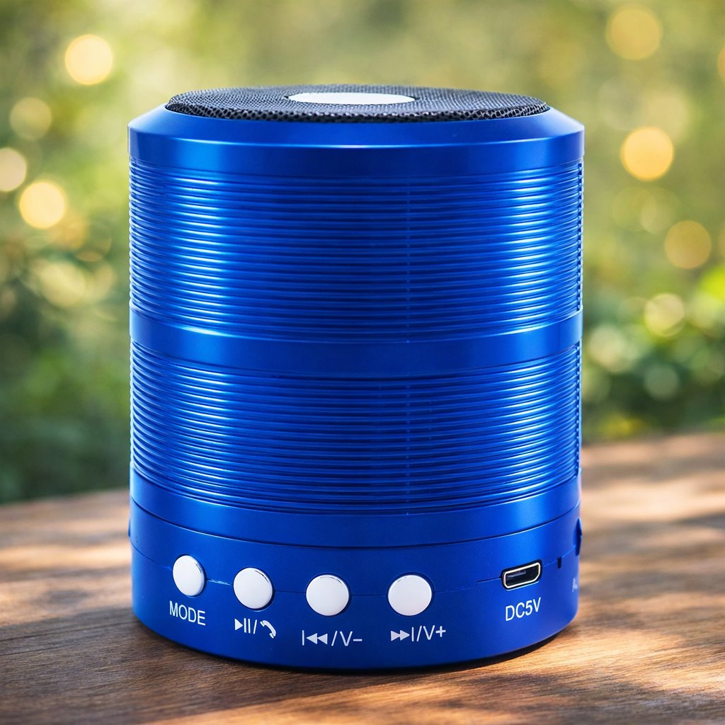 Портативна Bluetooth колонка W87 — Компактний звук у металевому корпусі,Синя