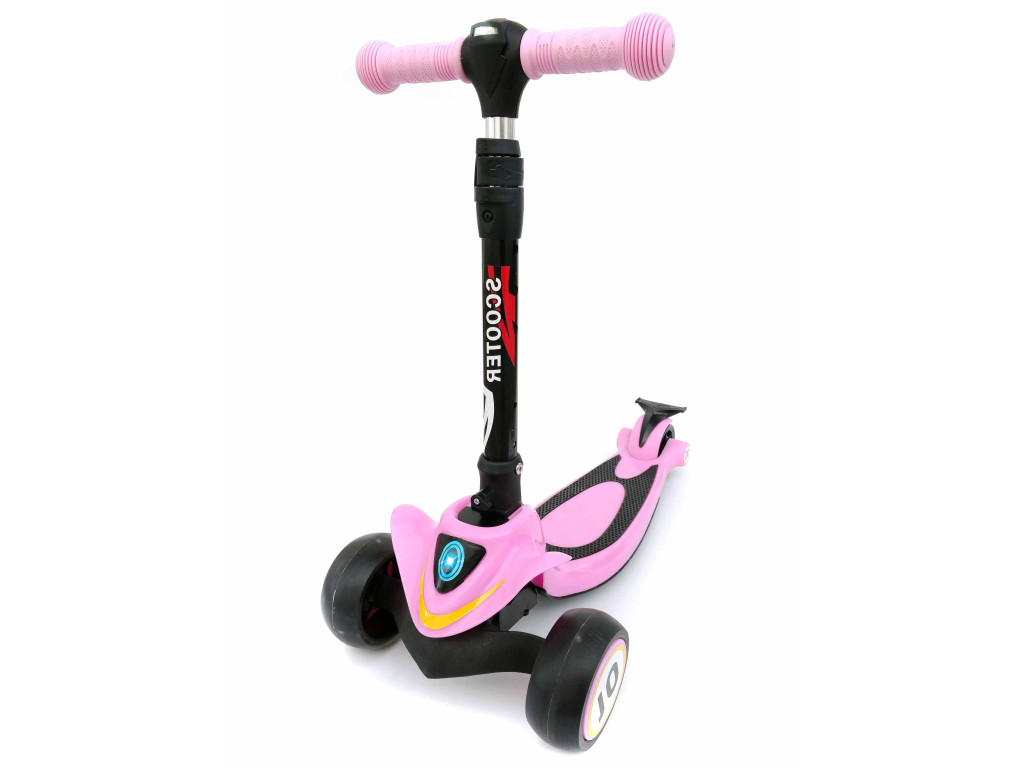 Дитячий триколісний самокат Scooter Fly F4: Потужний позашляховик для маленьких райдерів,Рожевий