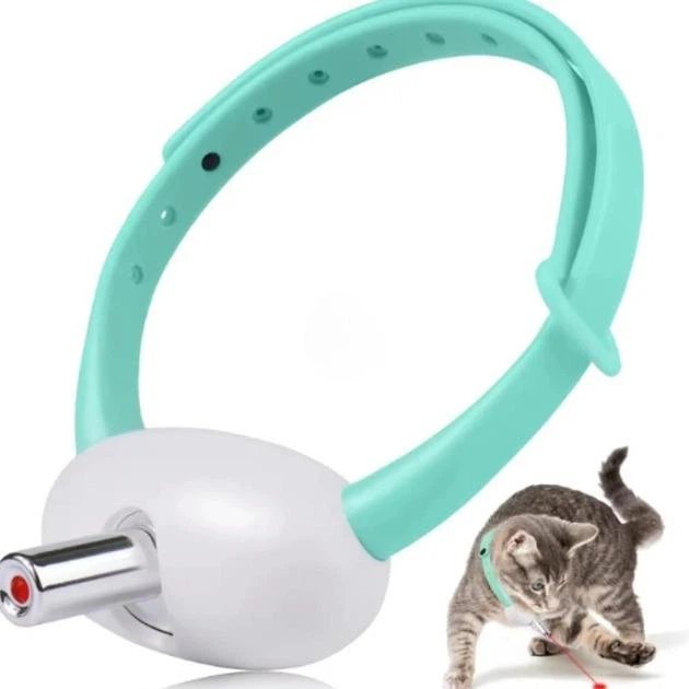 Інтерактивний смарт-нашийник із лазером Smart Laser Collar — Нескінченна розвага для вашого котика 