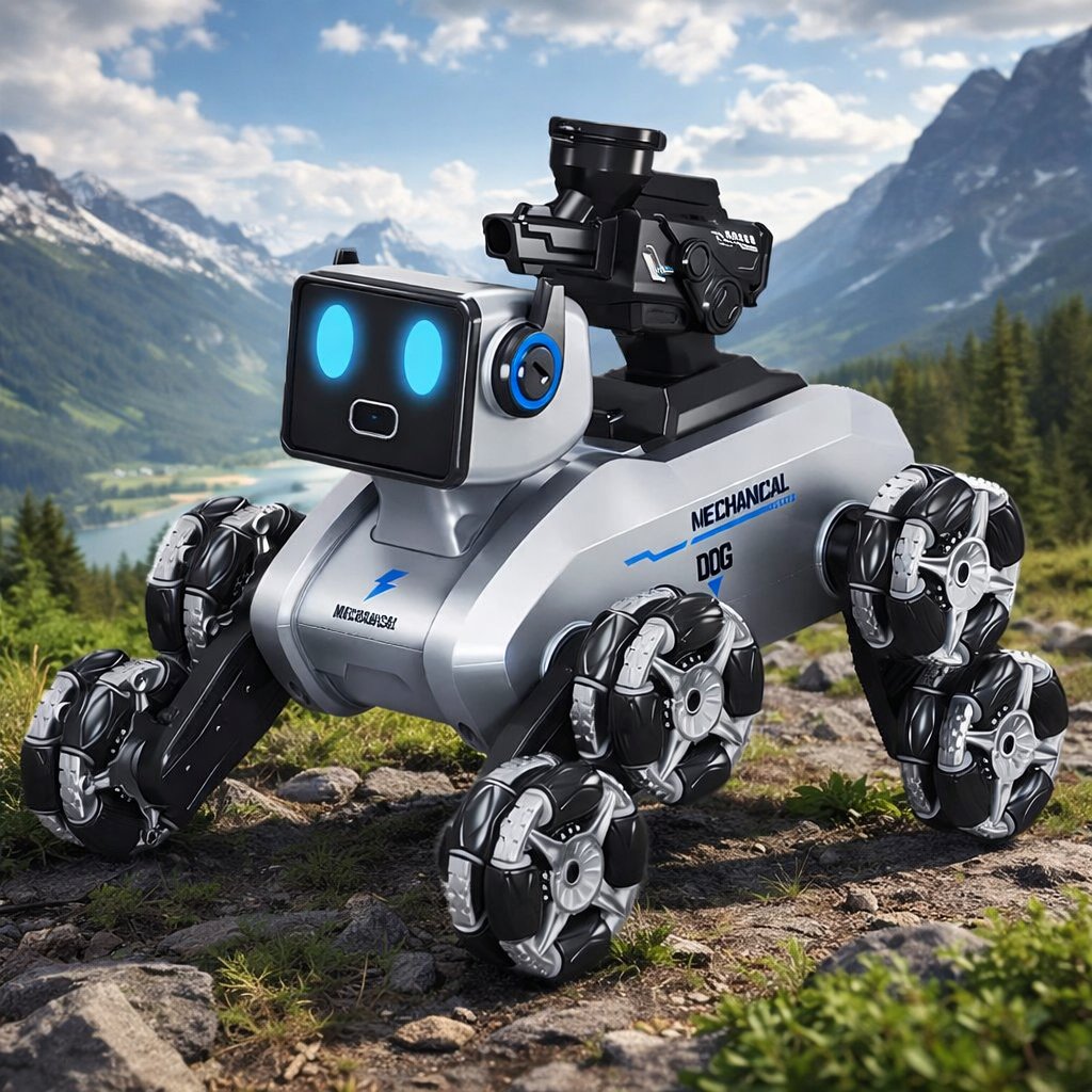 Інтерактивний робот-собака з LED-підсвіткою та водяною гарматою RIAS Mechanical Dog H29-3 