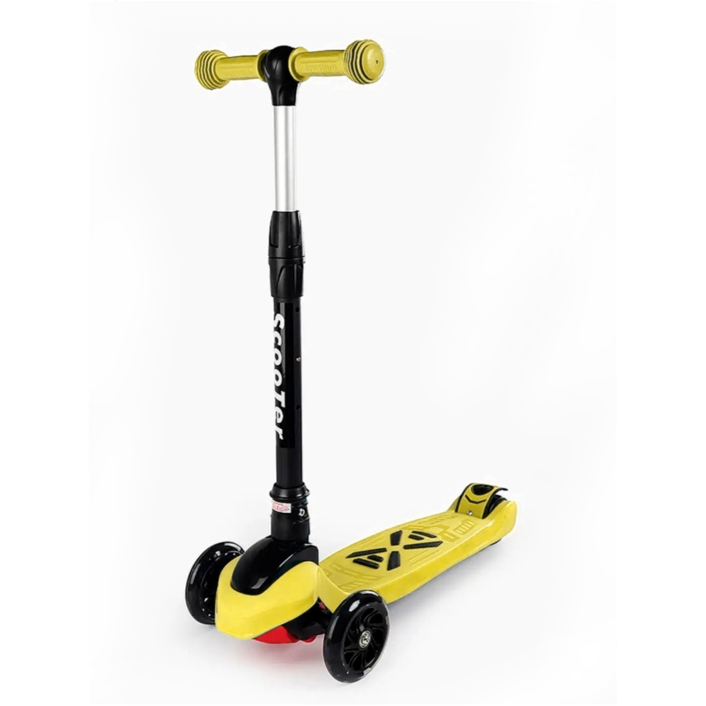 Дитячий триколісний самокат Scooter 1818: Потужність, стійкість та впевнений рух,Жовтий