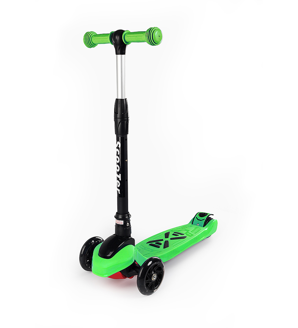 Дитячий триколісний самокат Scooter 1818: Потужність, стійкість та впевнений рух,Зелений