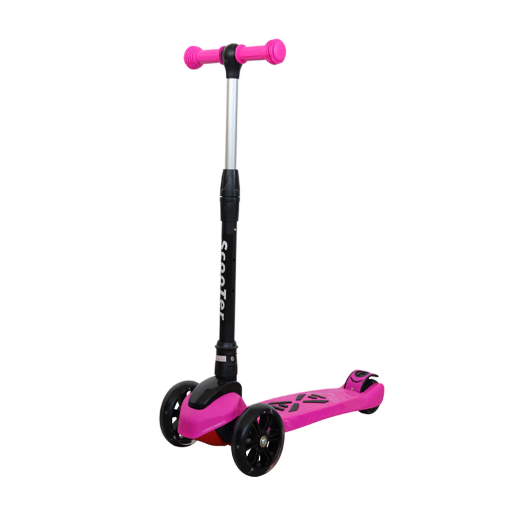 Дитячий триколісний самокат Scooter 1818: Потужність, стійкість та впевнений рух,Рожевий