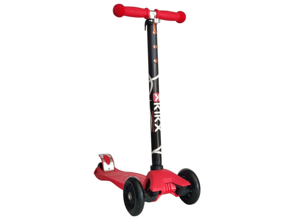 Дитячий триколісний самокат Scooter Maxi 02: Класична надійність та впевнений рух,Червоний