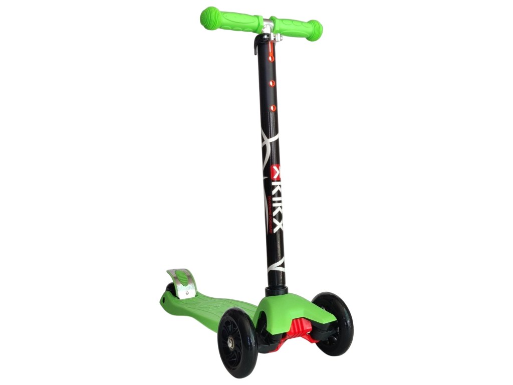 Дитячий триколісний самокат Scooter Maxi 02: Класична надійність та впевнений рух,Зелений