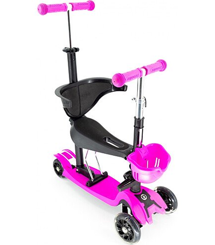 Дитячий самокат-трансформер Scooter Smart BH5 5 в 1 (зі світловими колесами та кошиком)