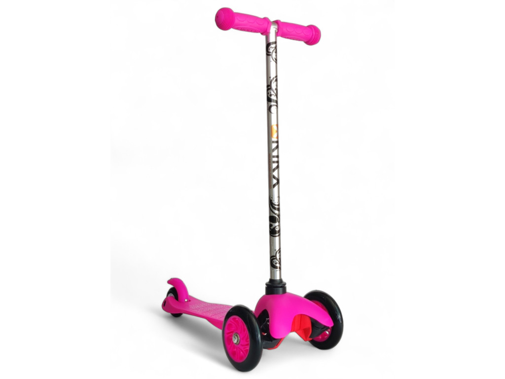 Дитячий триколісний самокат Scooter Mini Fixed 01: Перша легкість та впевнені кроки,Рожевий