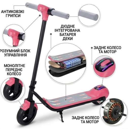 Електросамокат Electric Scooter JY-6.5T,Рожевий
