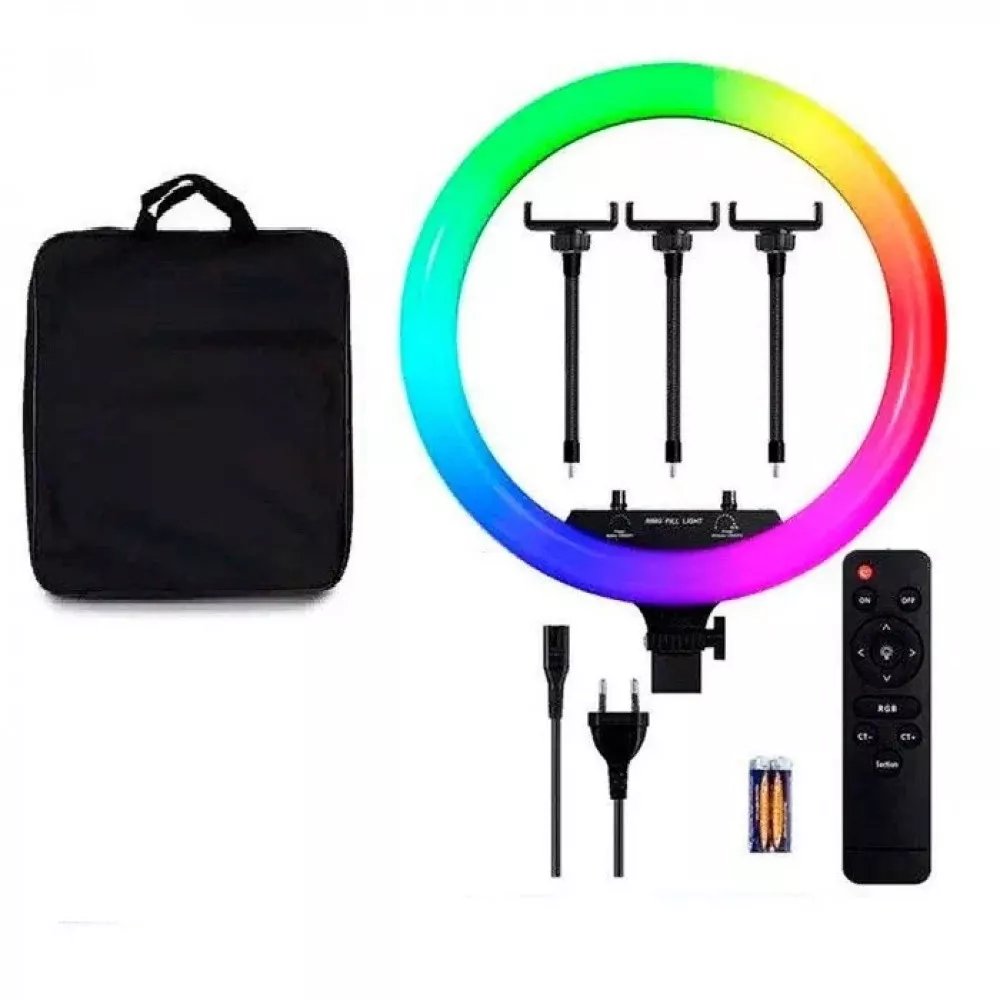 Професійна кільцева LED лампа RGB RL-21 Original 54 см 65 Вт для яскравого та креативного контенту