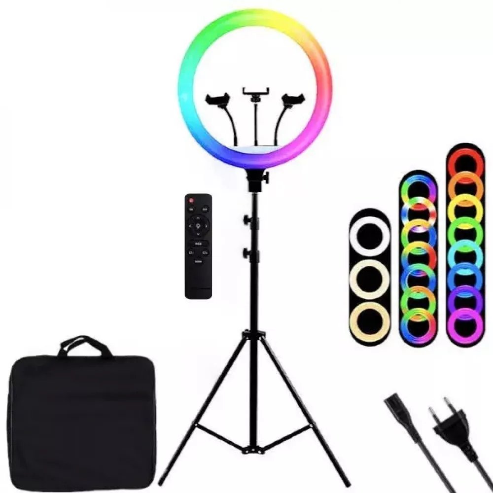 Професійна кільцева LED лампа RL-18 RGB Original 46 см — яскраве світло та безмежний креатив