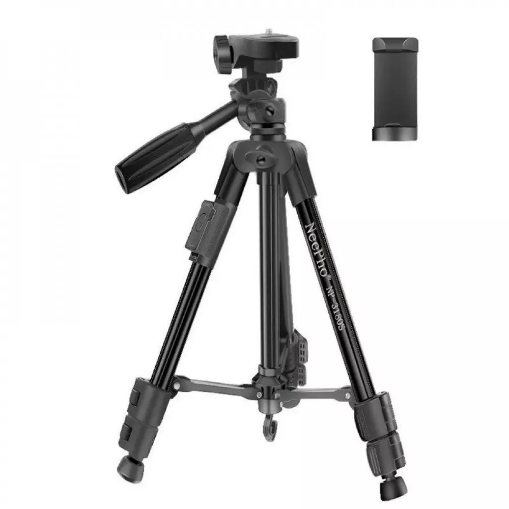 Багатофункціональний штатив Neepho NP-3180S 1,36 м — стабільність та комфорт для вашої зйомки