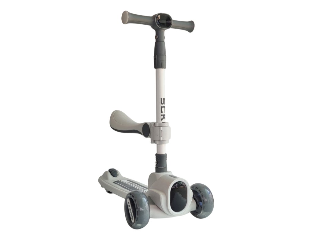 Дитячий самокат-трансформер 2 в 1 Scooter SGku 2022: Рекордний комфорт та музичне сяйво,Сірий