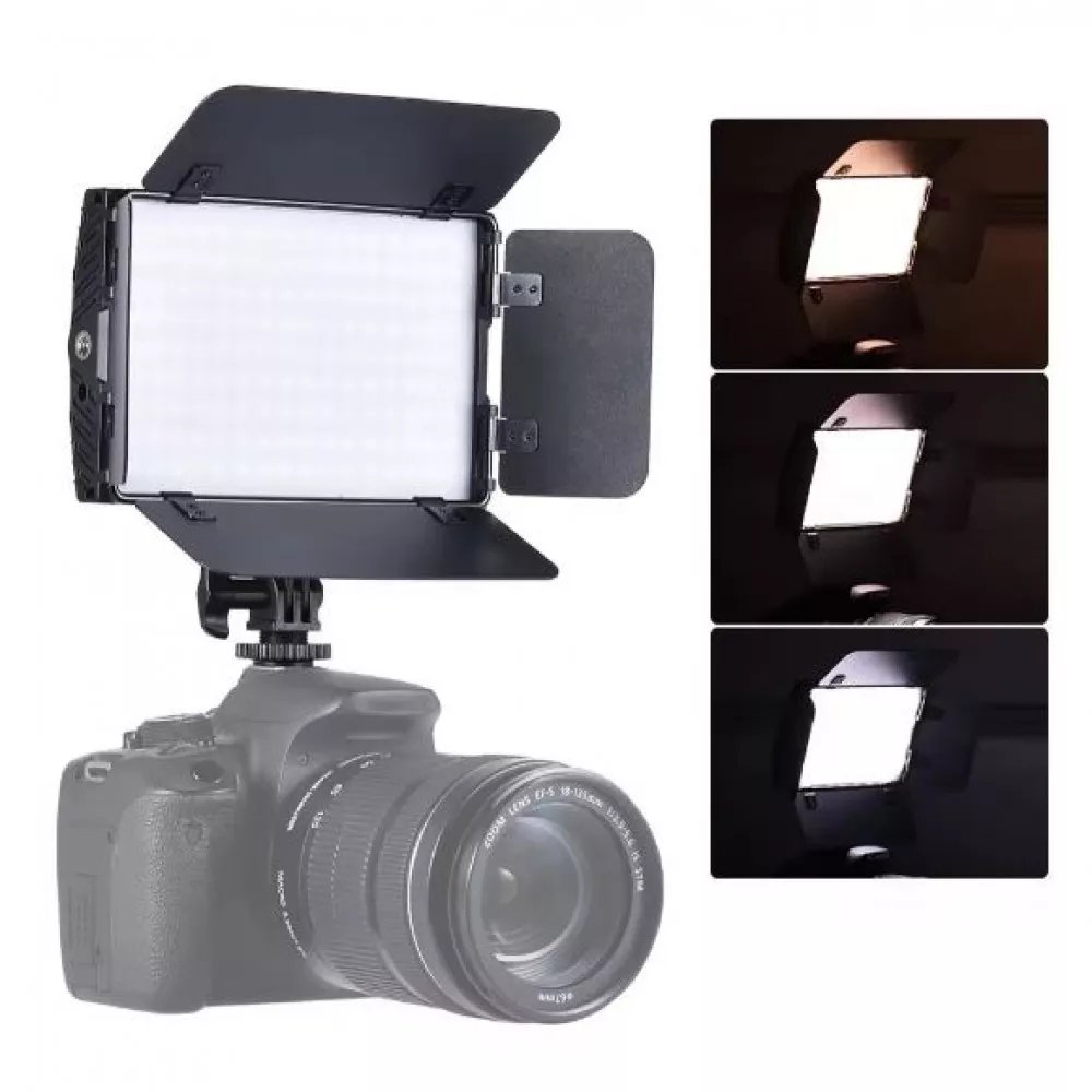 Відеосвітло LED PT-15B PRO II — професійна панель зі шторками для спрямованого світла