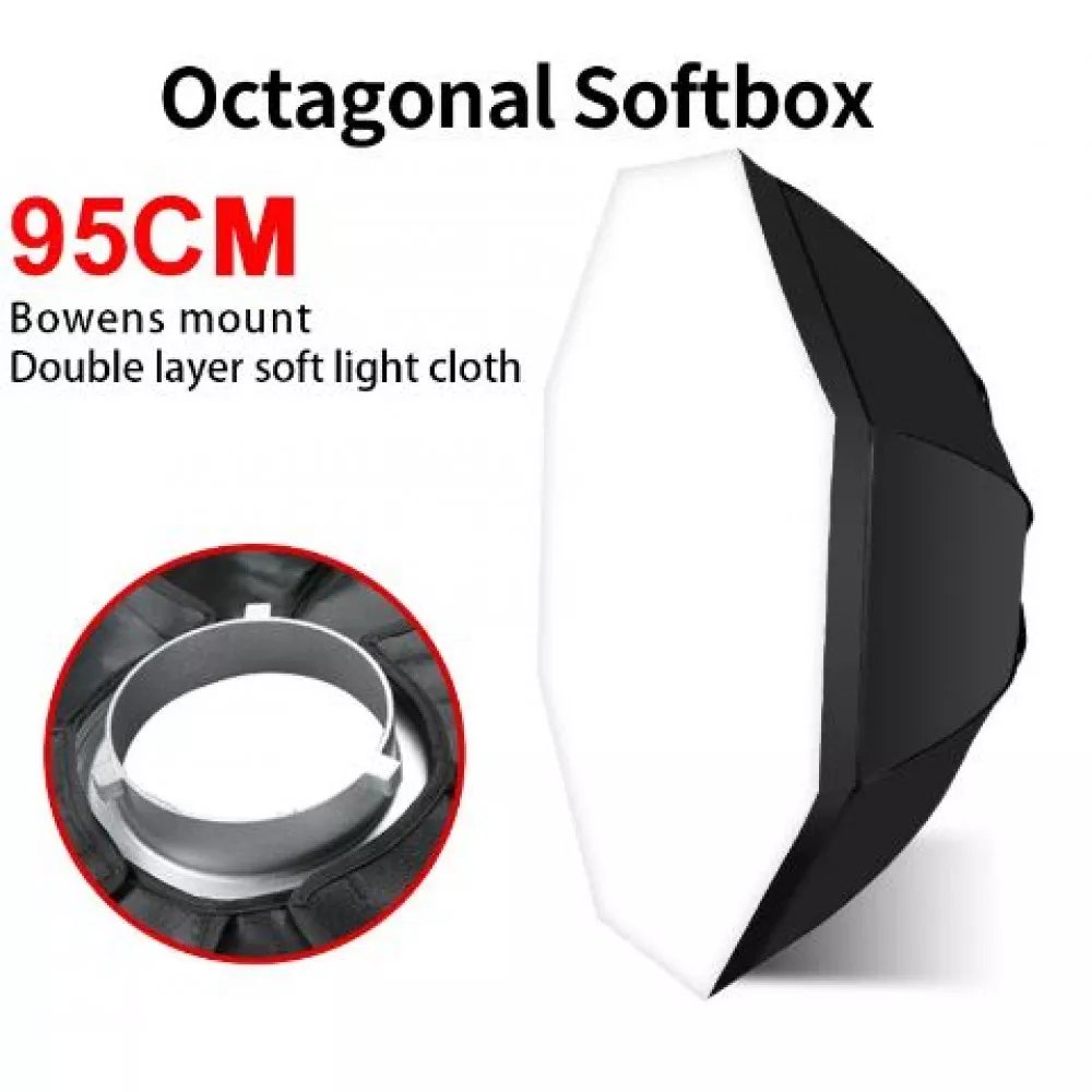 Софтбокс 95 см Octagonal — професійне восьмикутне світло для студійної зйомки