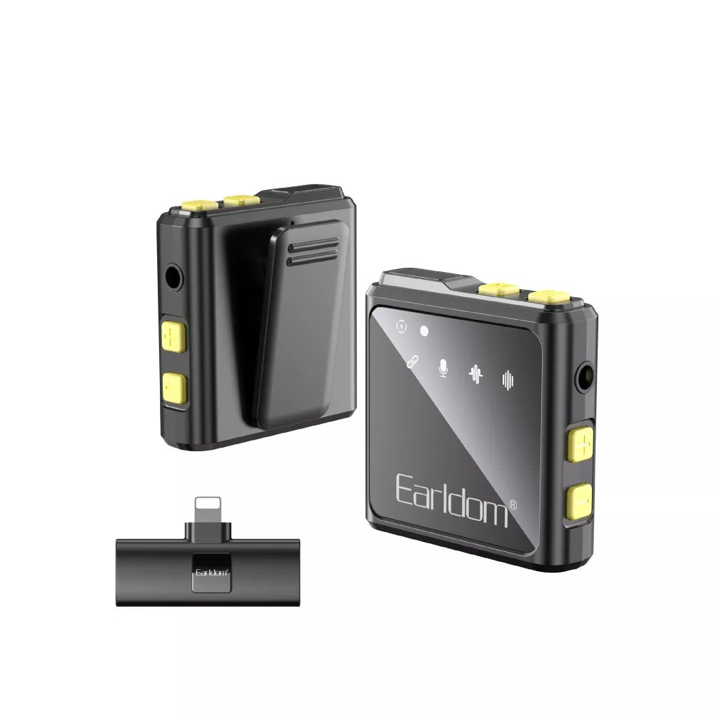 Бездротовий мікрофон Earldom ET-MC9L (Lightning) — тривала автономність та професійне звучання