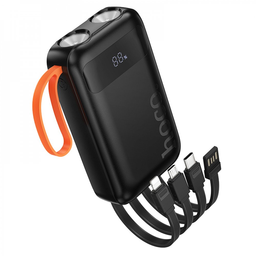 Повербанк Hoco J151 10000 mAh — надійне джерело енергії з інтегрованими кабелями
