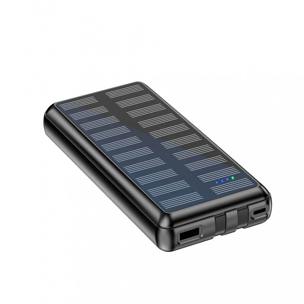 Повербанк Rixus RXPB47 20000 mAh — автономність із сонячною панеллю та вбудованими кабелями