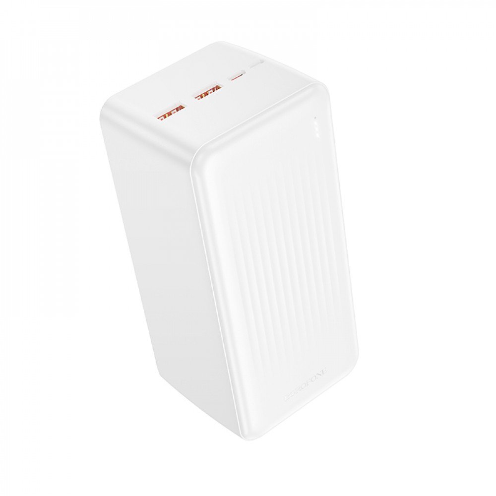 Повербанк Borofone BJ80C 50000 mAh — гігантська ємність та швидка зарядка у білому корпусі