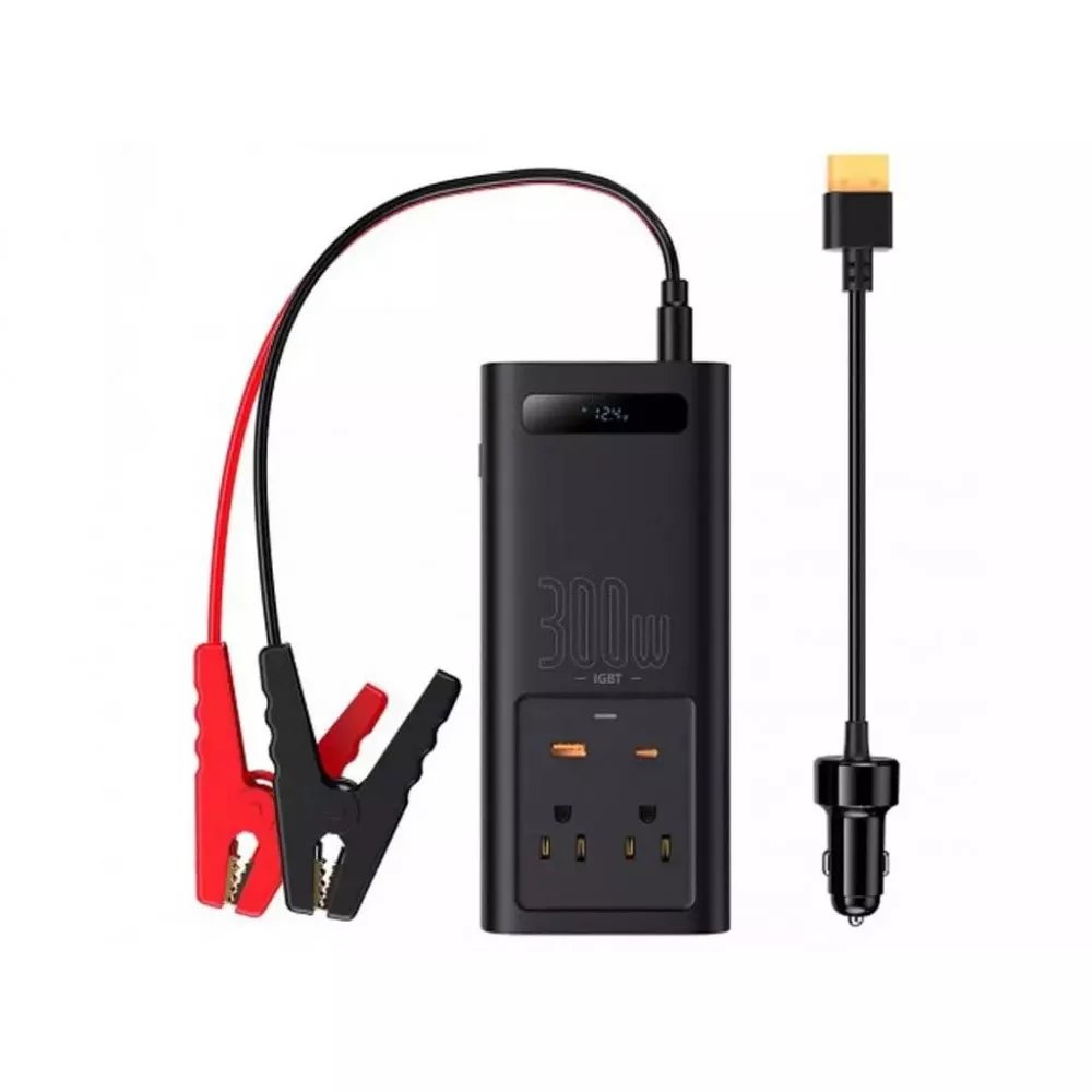 Автомобільний інвертор напруги Baseus 300W — надійне живлення для вашої техніки