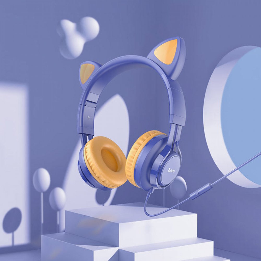 Повнорозмірні навушники Hoco W36 Cat ear — стильний дизайн та улюблені треки