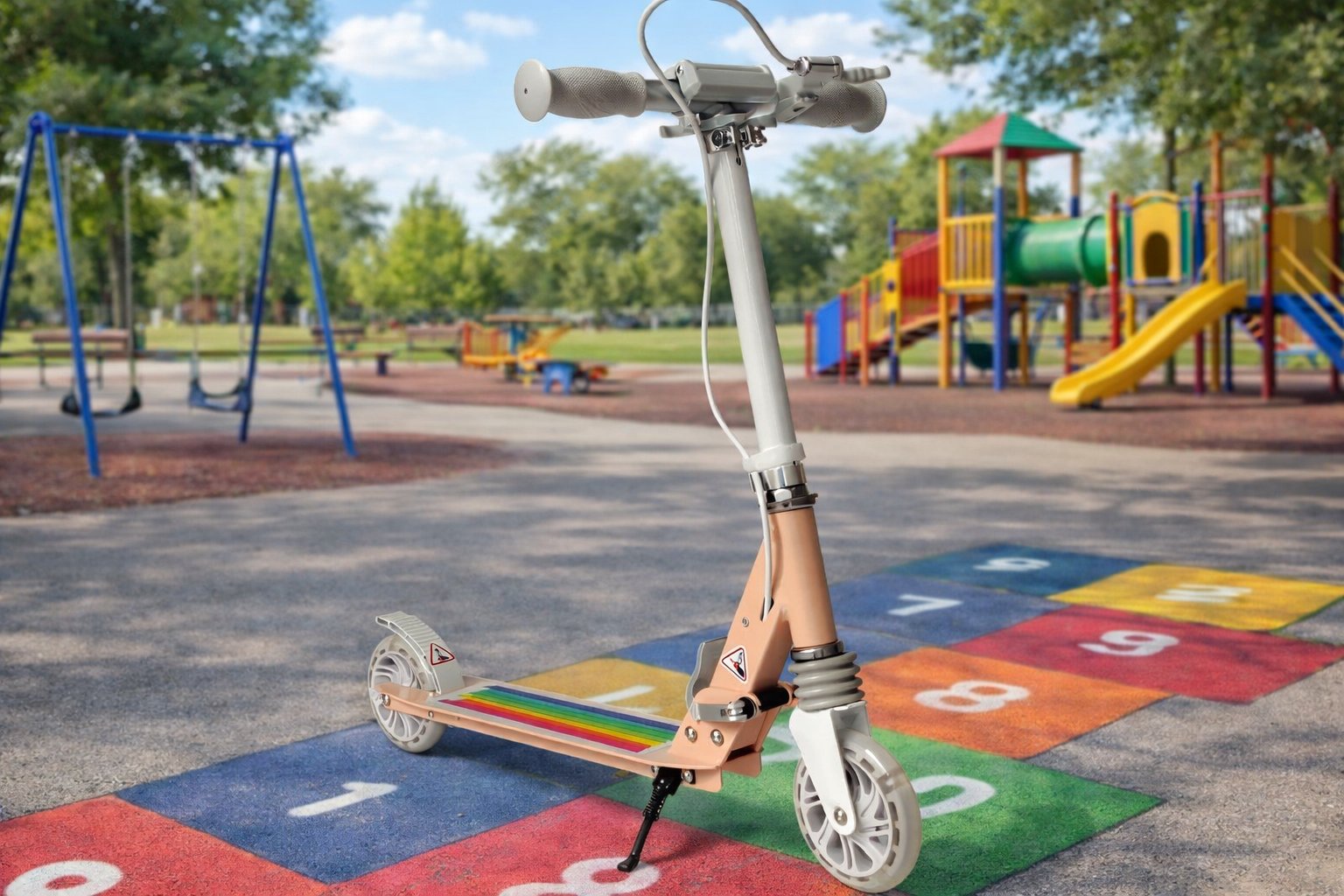 Дитячий двоколісний самокат Scooter Mini 112: Перший драйв та максимальна плавність ходу,Бежевий
