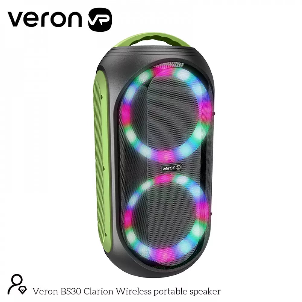 Портативна акустична система Veron BS30 Clarion — потужний звук та караоке-вечірка будь-де
