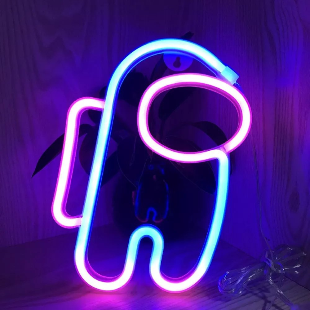 Нічний світильник Neon Amazing Among Us — яскравий акцент для прихильників гри (Blue)