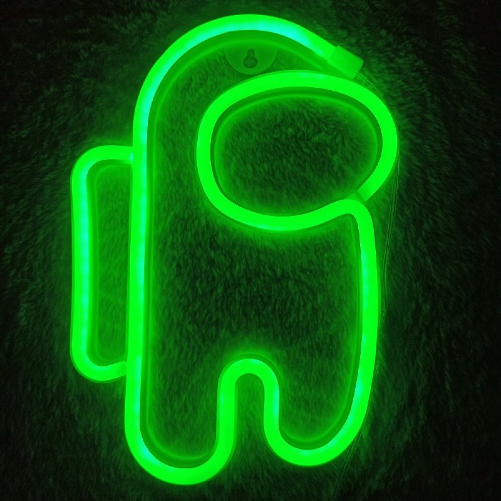 Нічний світильник Neon Amazing Among Us — яскравий акцент для прихильників гри (Green)