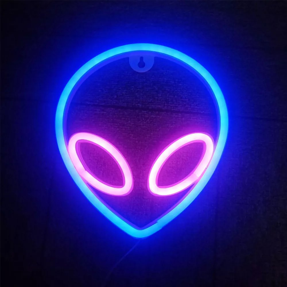 Нічний світильник Neon Sign — Alien (Прибулець)