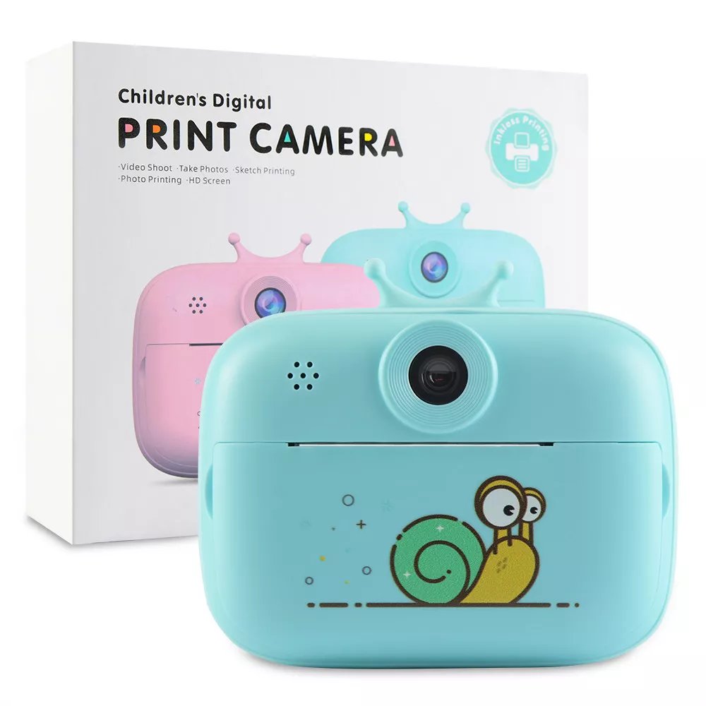 Дитячий фотоапарат з моментальним друком Print Camera S1 — креативний гаджет для маленьких творців (Синій)