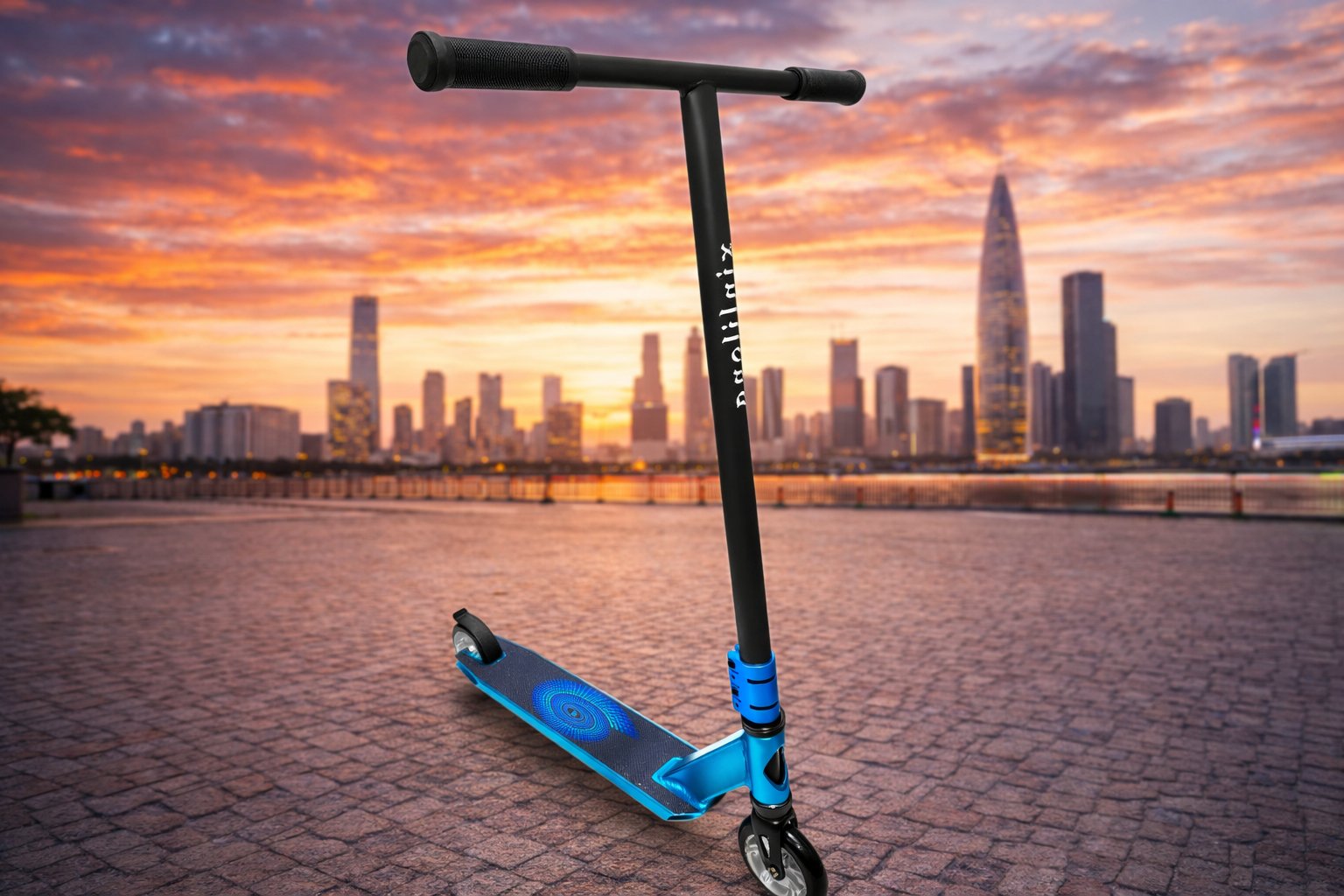 Трюковий самокат Scooter Xinlilong High 02A: Професійна компресія HIC та подовжене кермо,Синій