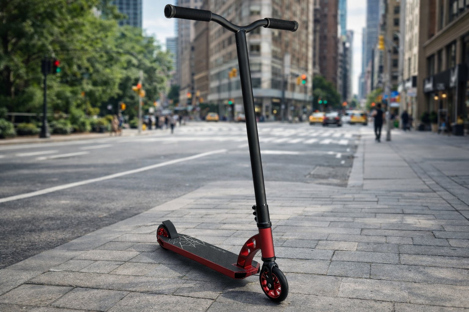 Трюковий самокат Scooter Spider CS-005P: Професійна компресія HIC та посилена стійкість,Червоний