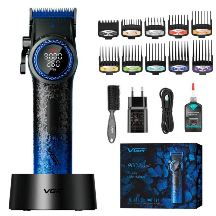 Машинка для стрижки VGR V-001 BLUE: Професійна потужність у стильному виконанні